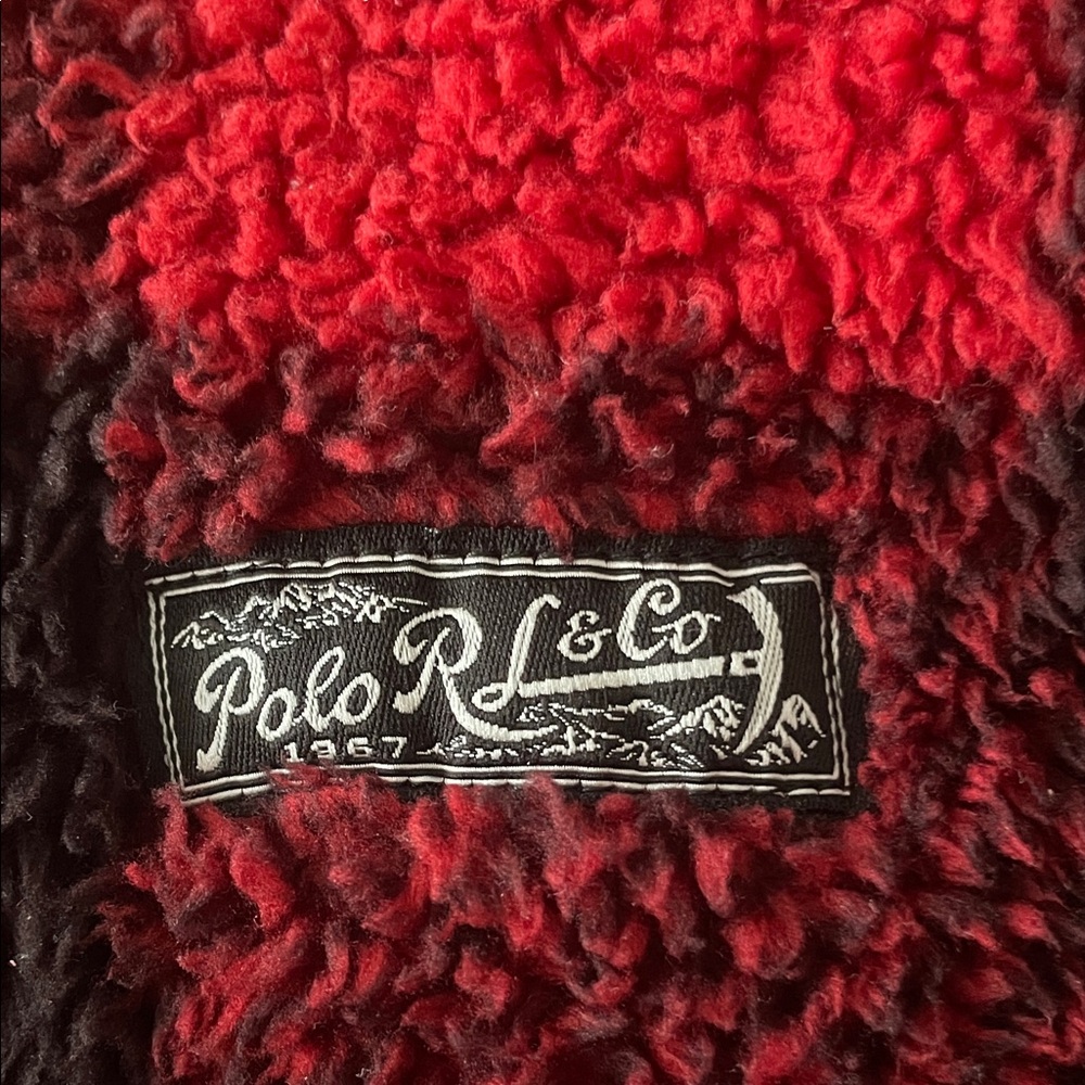Polo by Ralph Lauren Performance Buffalo Plaid Hooded Fleece Sherpa Jacket - Picture 2 of 6